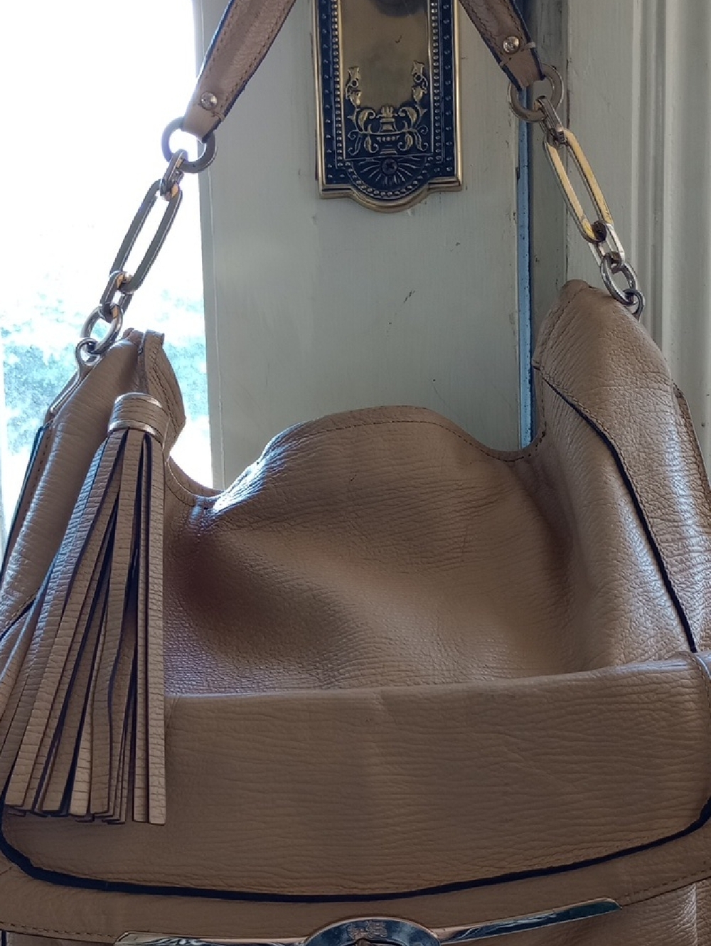 COACH Large Gorgeous Golden Leather HOBO/ Shoulder BAG # 28381 - Picture 2 of 14